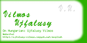 vilmos ujfalusy business card